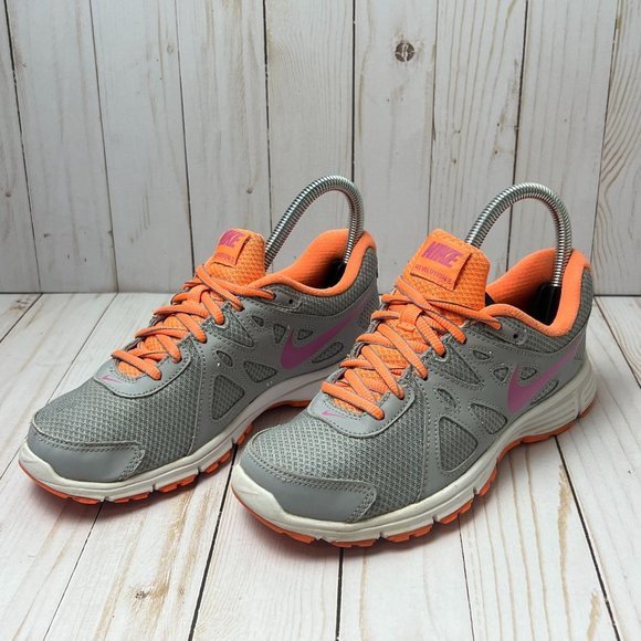 Nike Revolution 2 Women's Running Shoe, Grey/Orange/Pink, Sneaker Size 6 - Picture 3 of 9